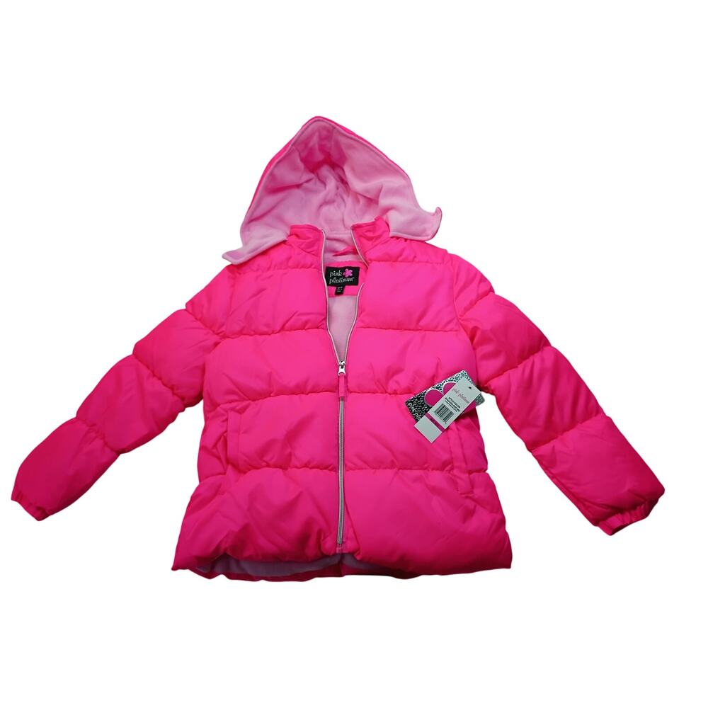 Pink Platinum Girls' Classic Ripstop Puffer Jacket - L - Picture 1 of 7